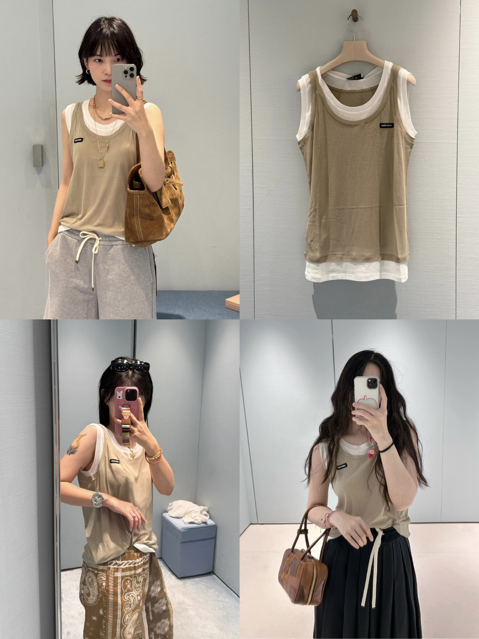 앤더슨벨 레이어드 더블 탱크톱 베스트