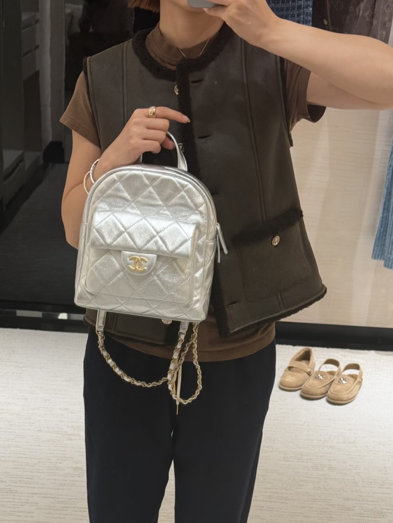 샤넬 25K 미니 퀼팅 플랩 백팩