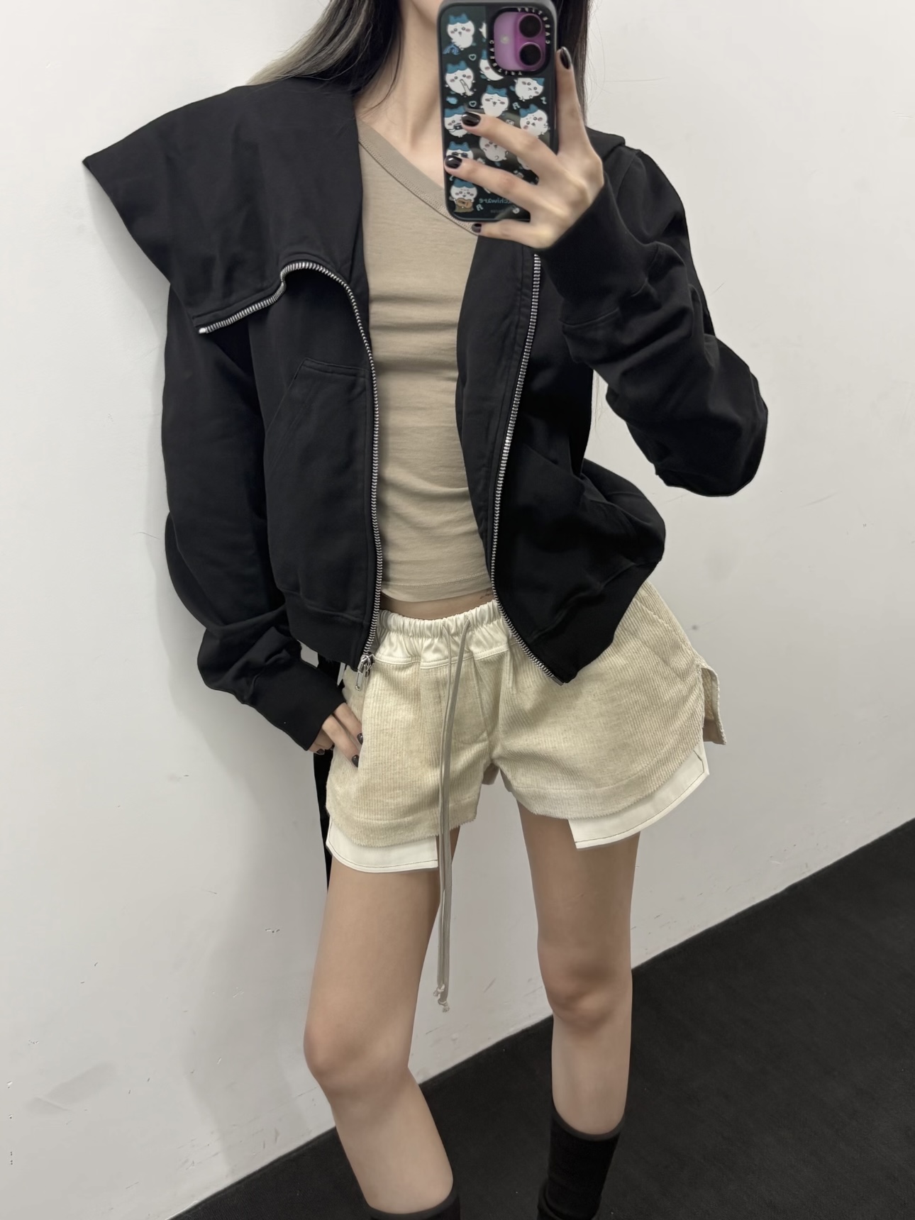 릭 오웬스 레이어드 코듀로이 복서 쇼츠