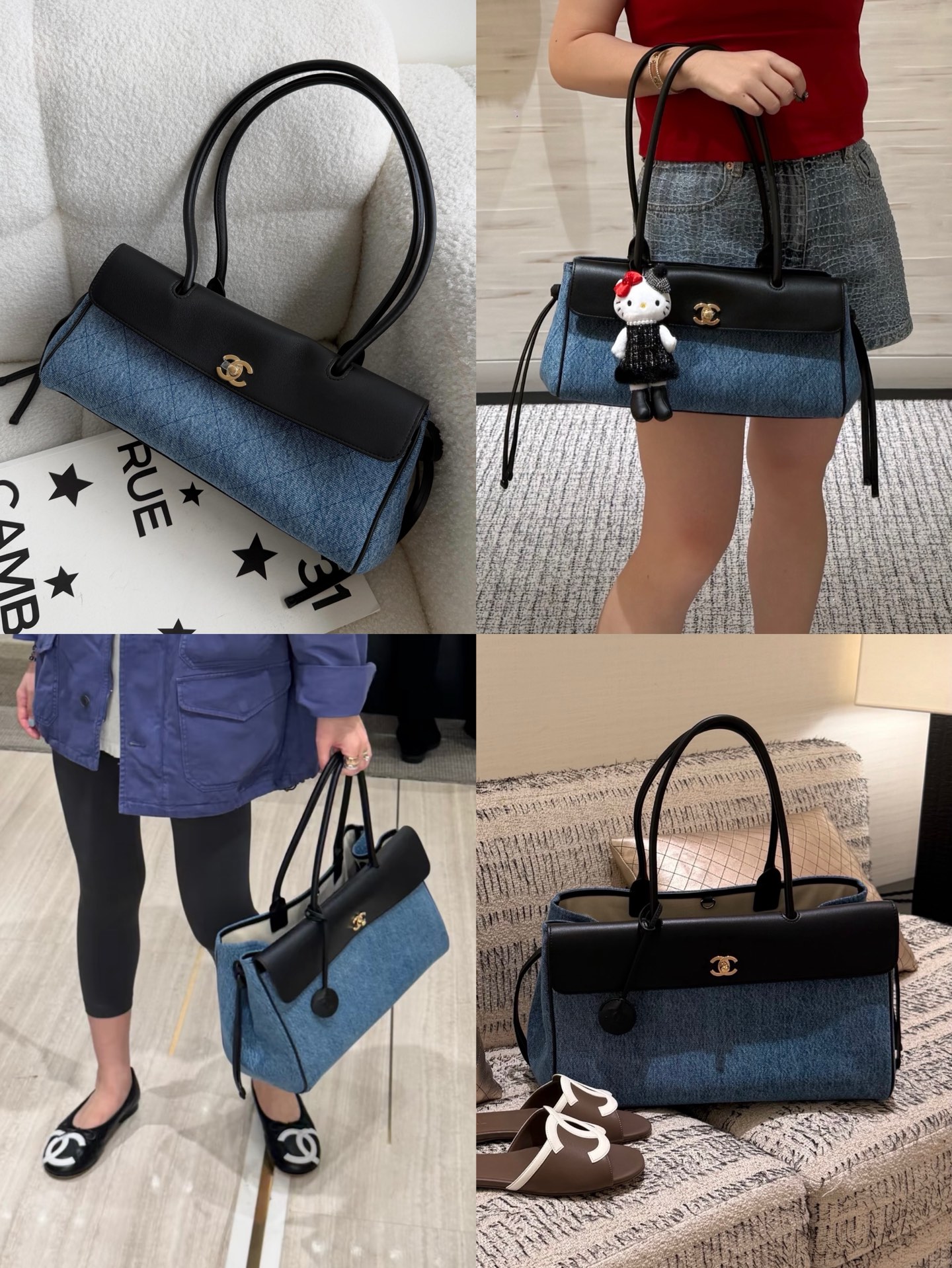 샤넬 샤넬 31 쇼핑백 데님 토트백