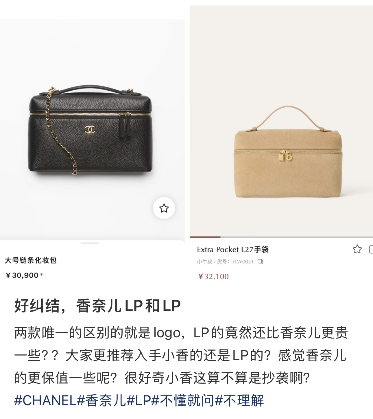 샤넬 라지 체인 베니티 케이스