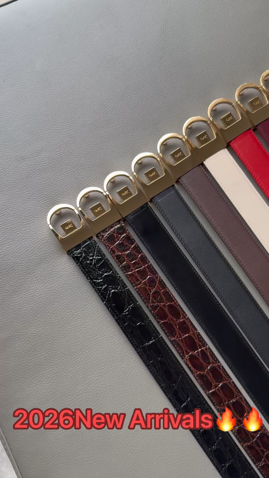 생 로랑 YSL 로고 버클 3cm 레더 벨트
