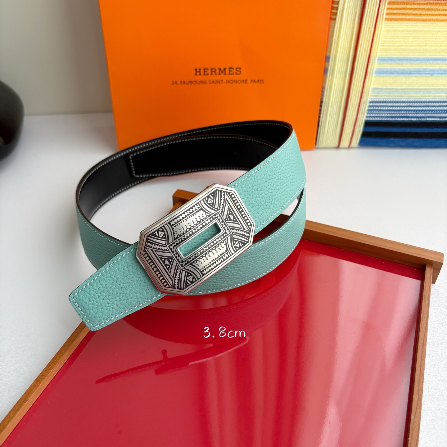 에르메스 투아레그 버클 리버서블 38mm 벨트