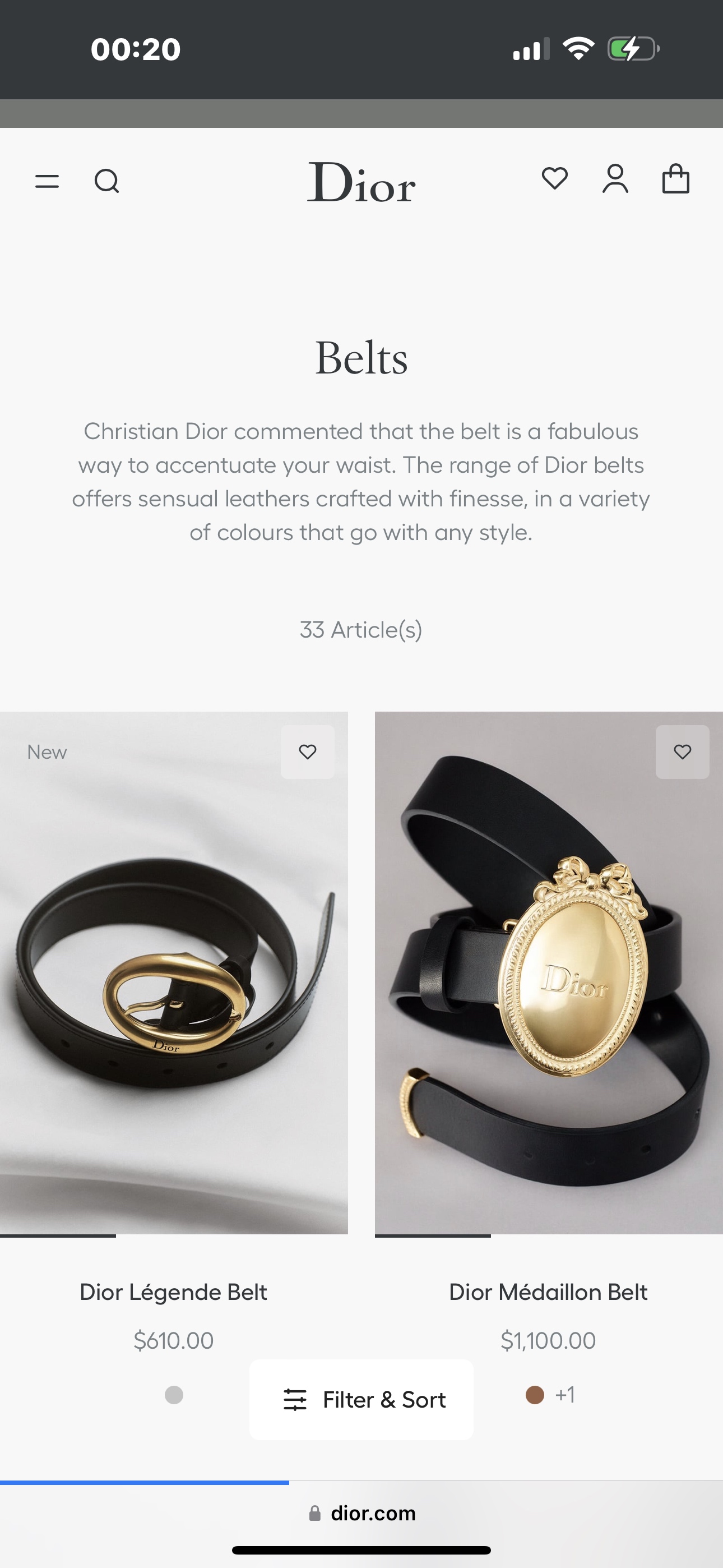 디올 Dior Médaillon Belt / 디올 메달리온 벨트