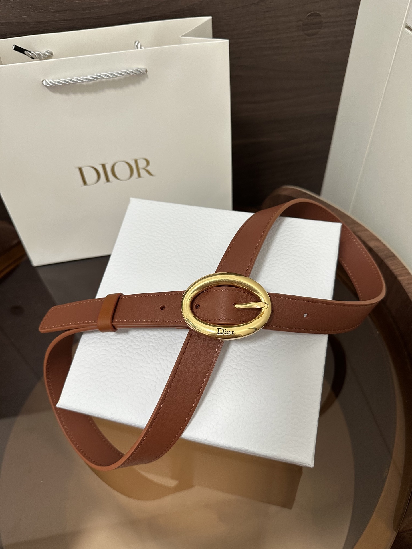 디올 Dior Légende 25mm 오벌 버클 벨트