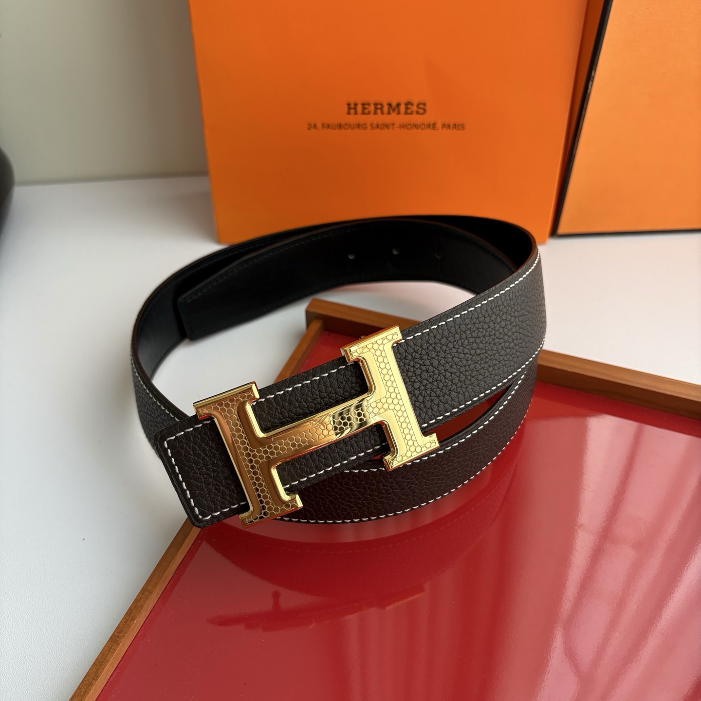 에르메스 컨스턴스 H 버클 리버서블 벨트 38mm