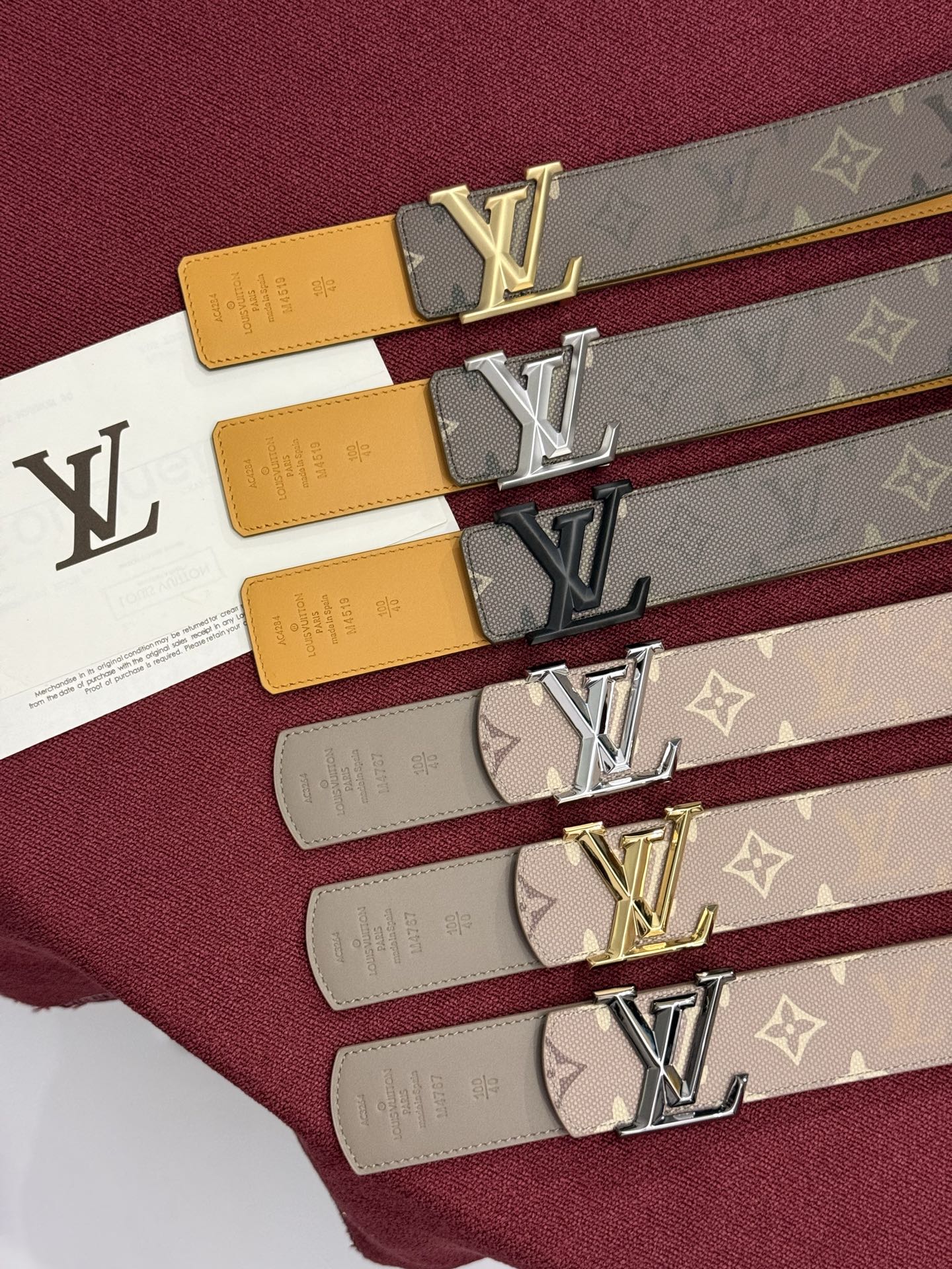 루이 비통 LV 이니셜 모노그램 리버서블 벨트