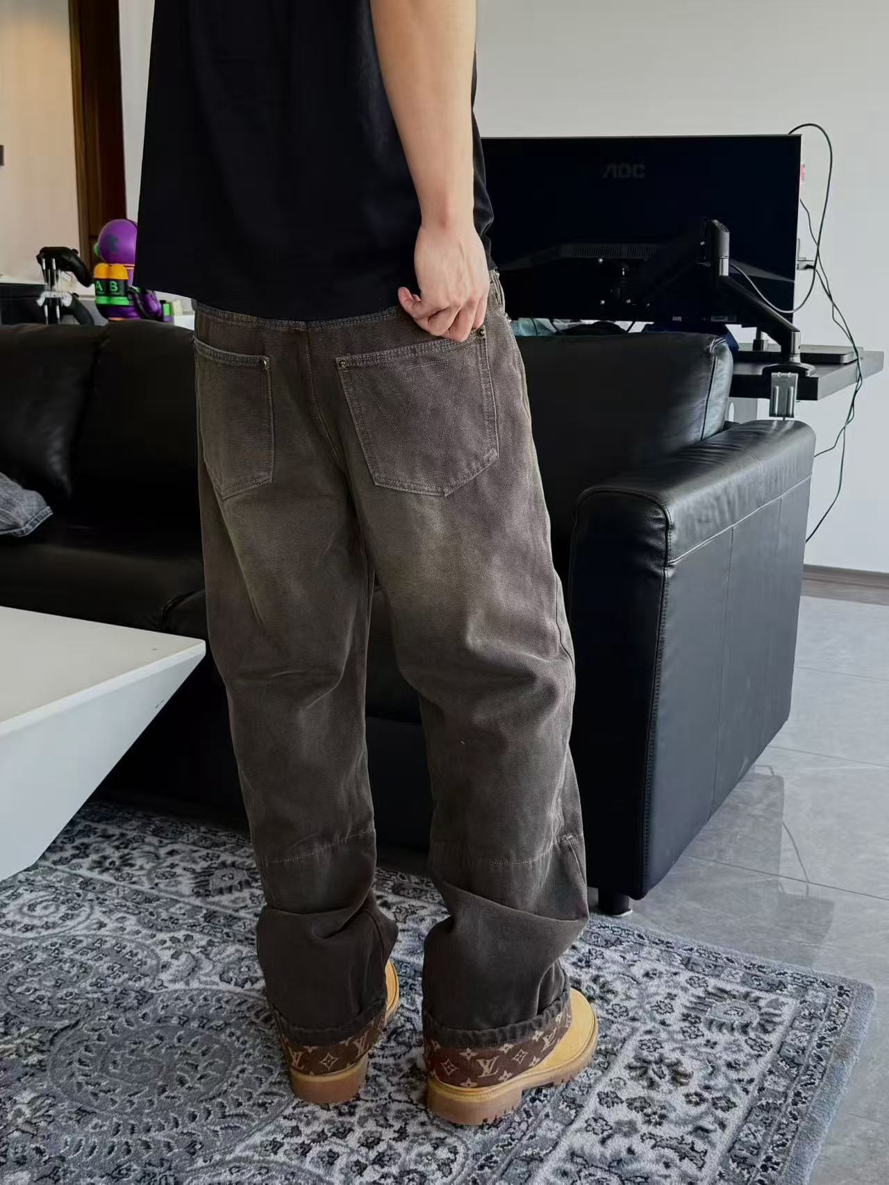 루이 비통 루이 비통 x 팀버랜드 6인치 앵클 부츠 모노그램