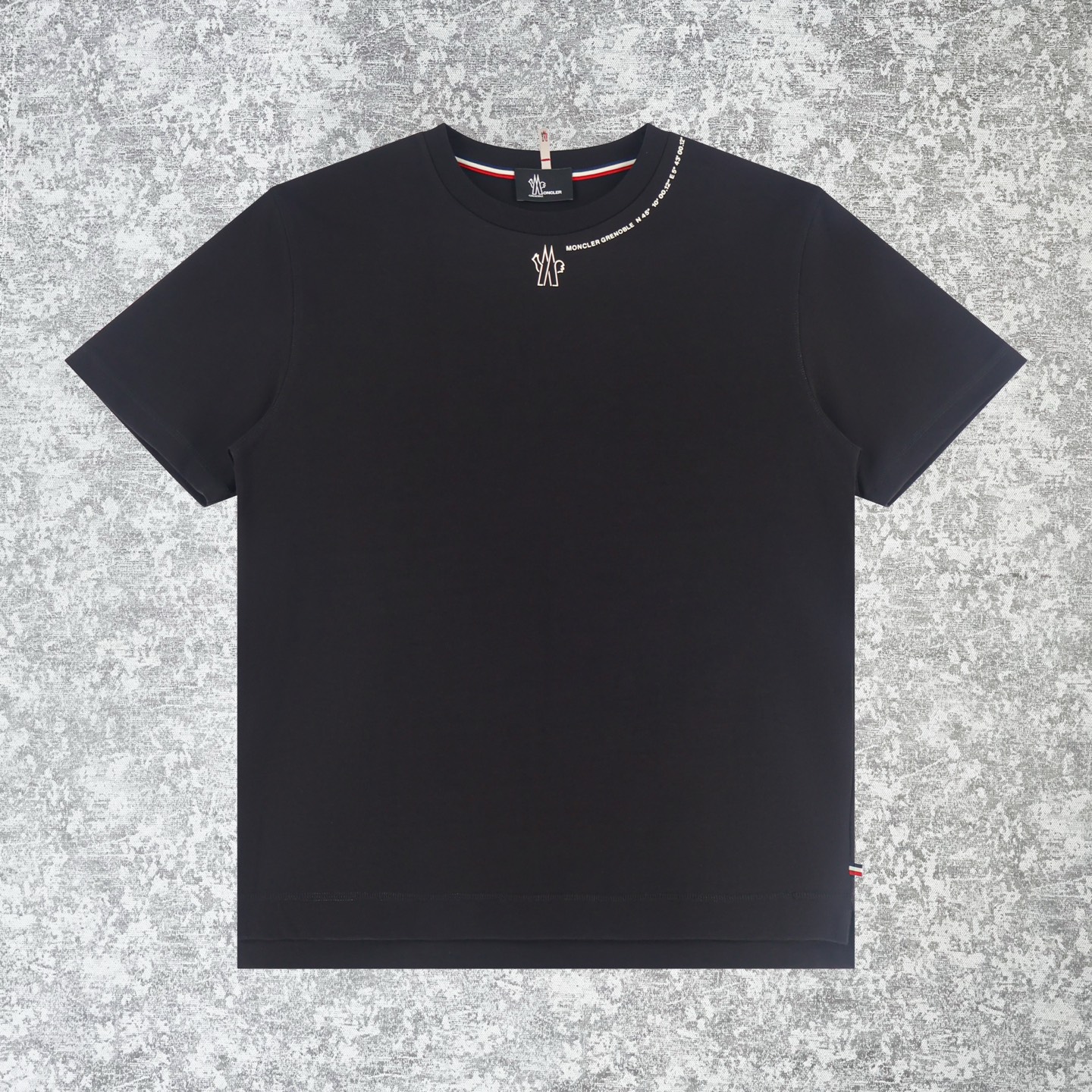 몽클레르 그레노블 로고·넥 레터링 프린트 반팔 티셔츠