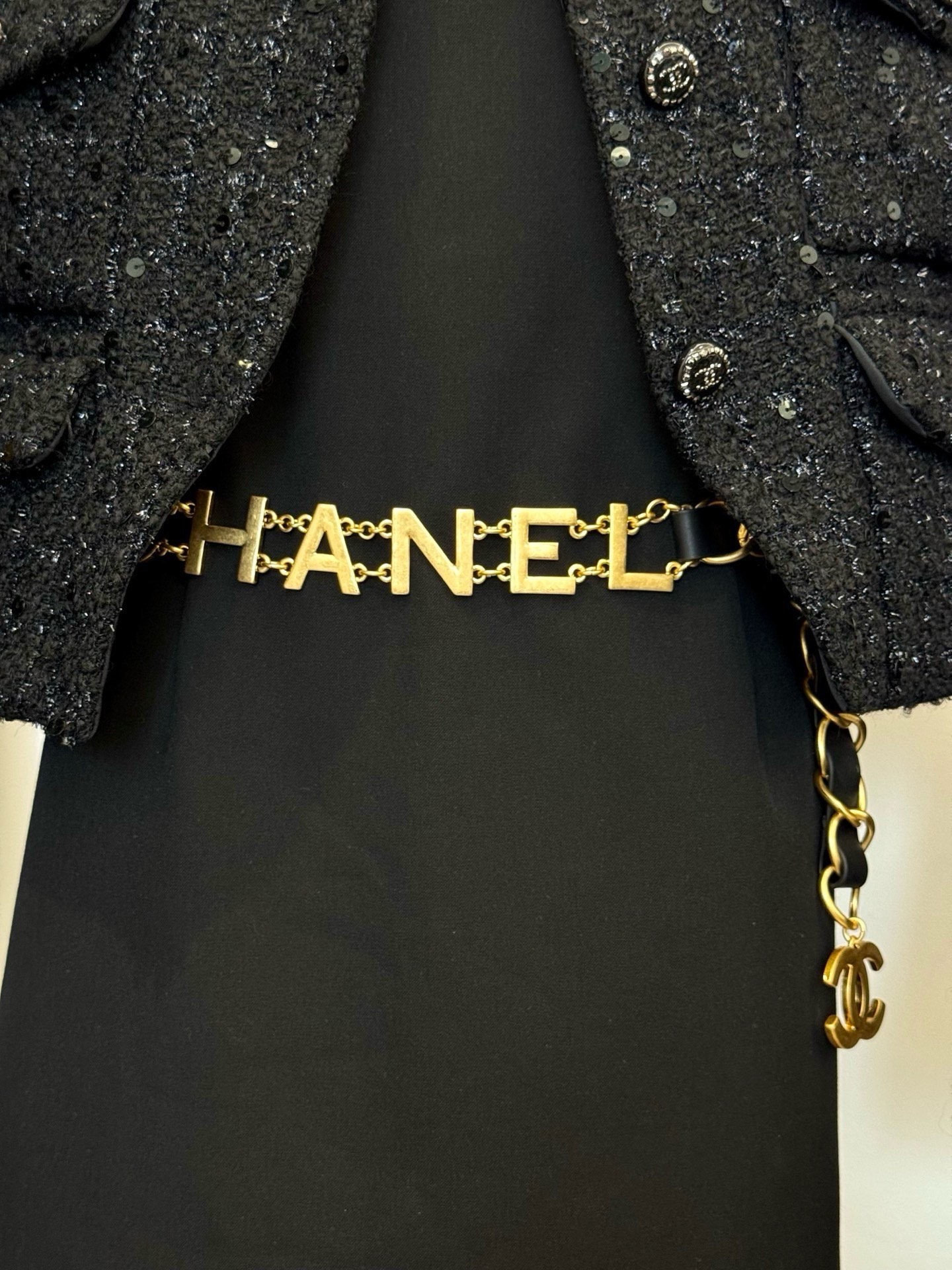 샤넬 CHANEL 레터 로고 체인 벨트