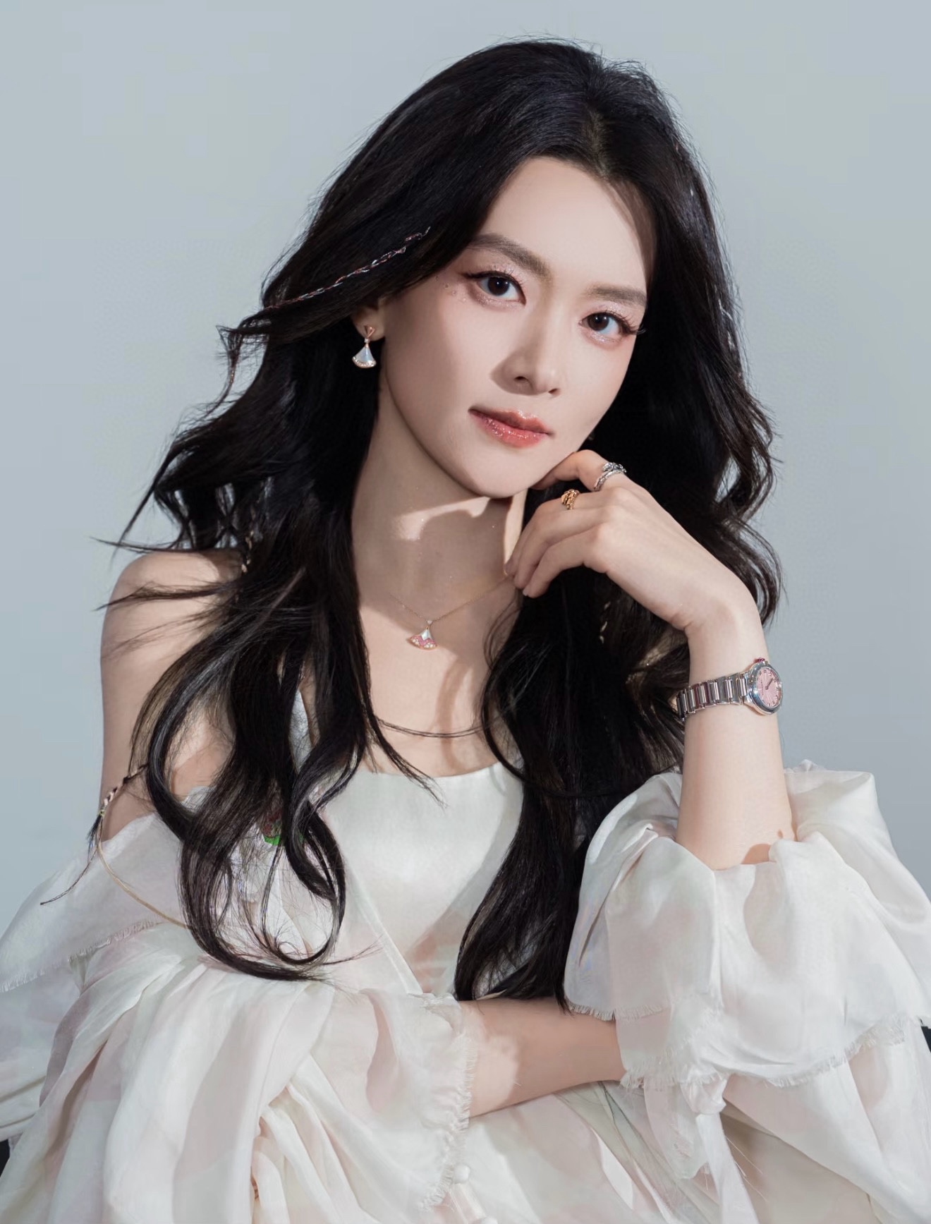 불가리 디바스 드림 핑크 자개 펜던트 네크리스