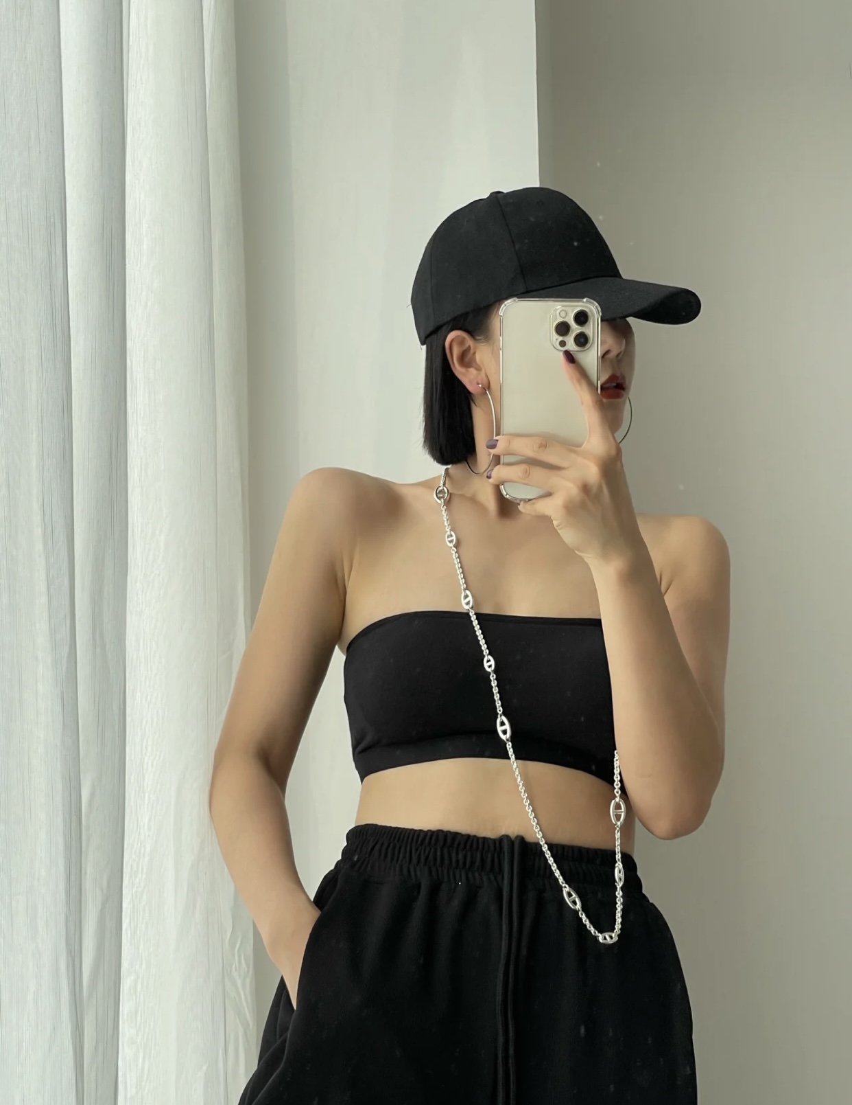 에르메스 파랑돌(Farandole) 샹달 앵커 체인 롱 네크리스