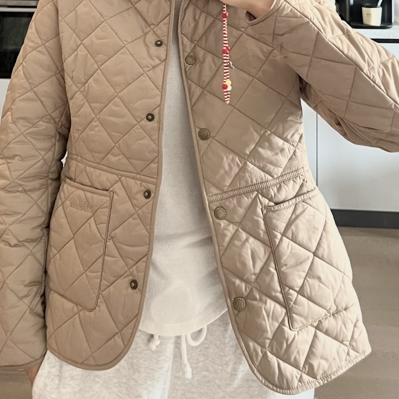 바버 다이아몬드 퀼팅 라이너 재킷