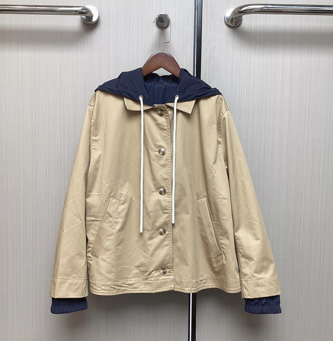에르노 리버서블 후드 숏 재킷
