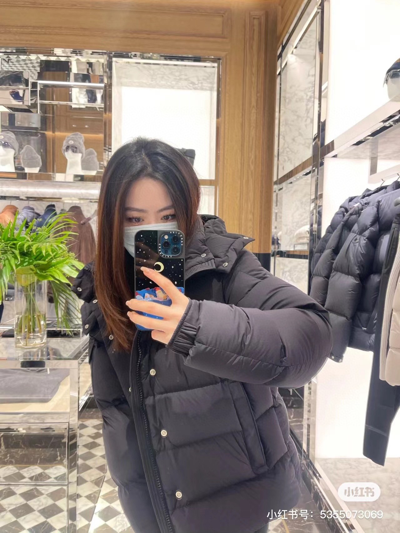 몽클레르 마야 후드 숏 다운 재킷