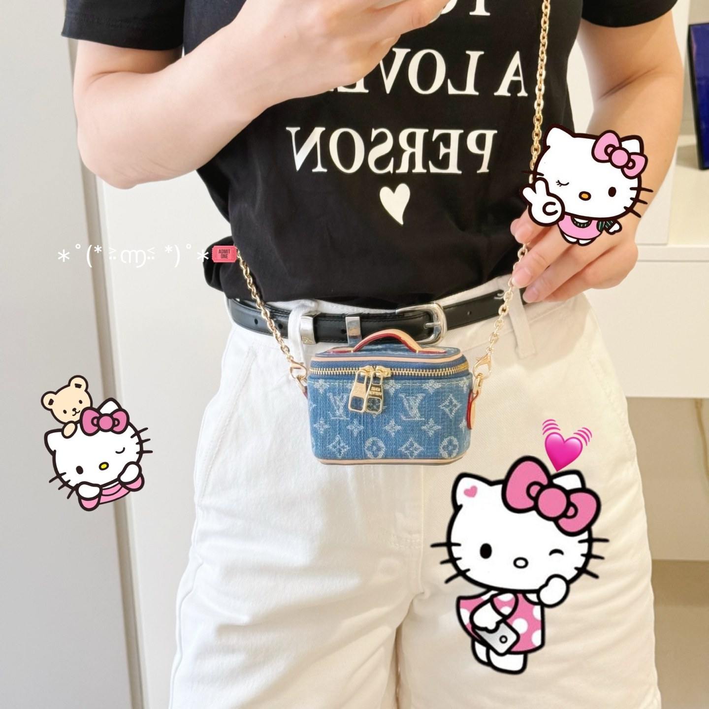 루이 비통 마이크로 베니티 체인 백