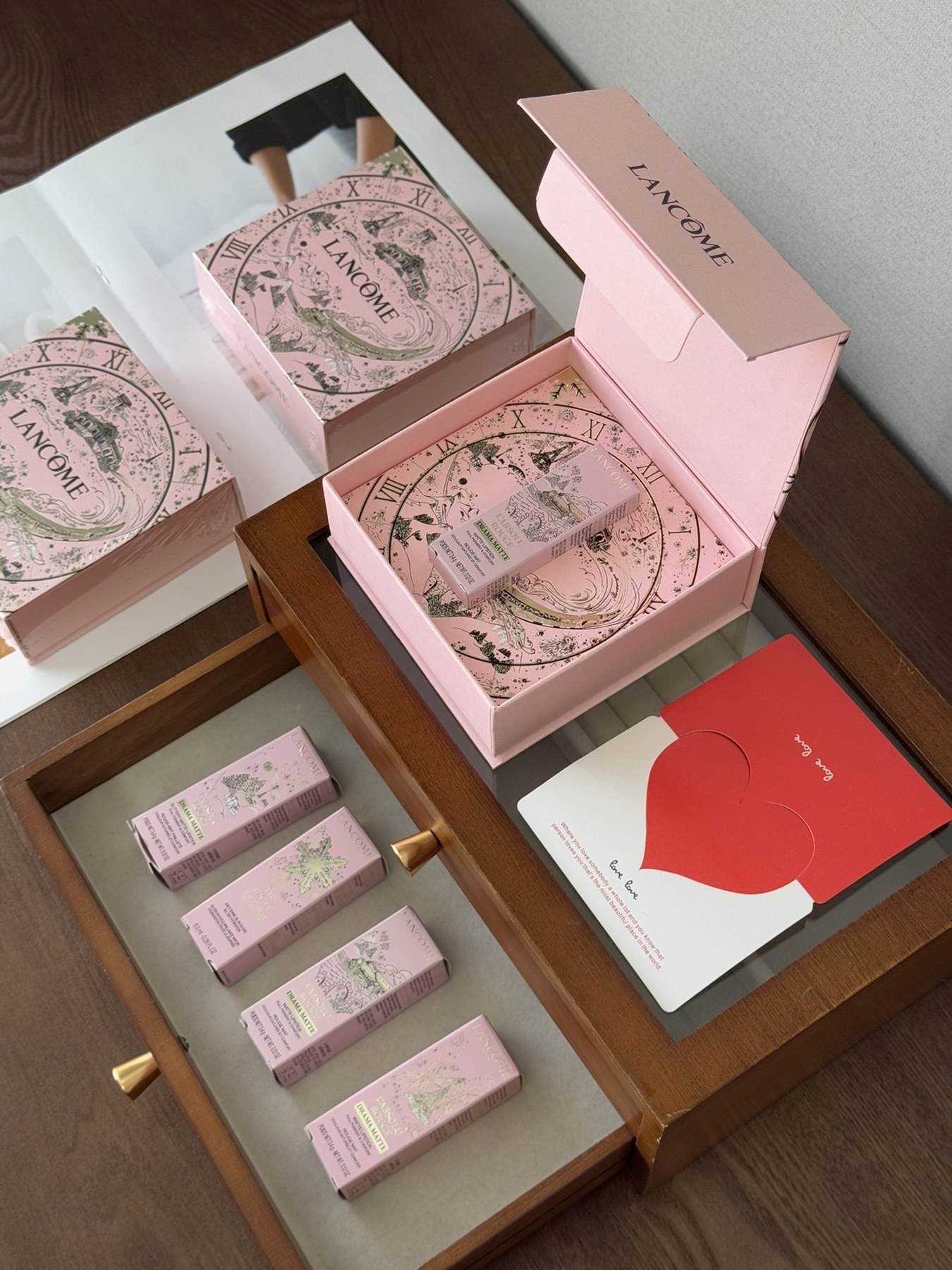 랑콤 압솔뤼 루즈 인티마뜨 립스틱 기프트 패키지