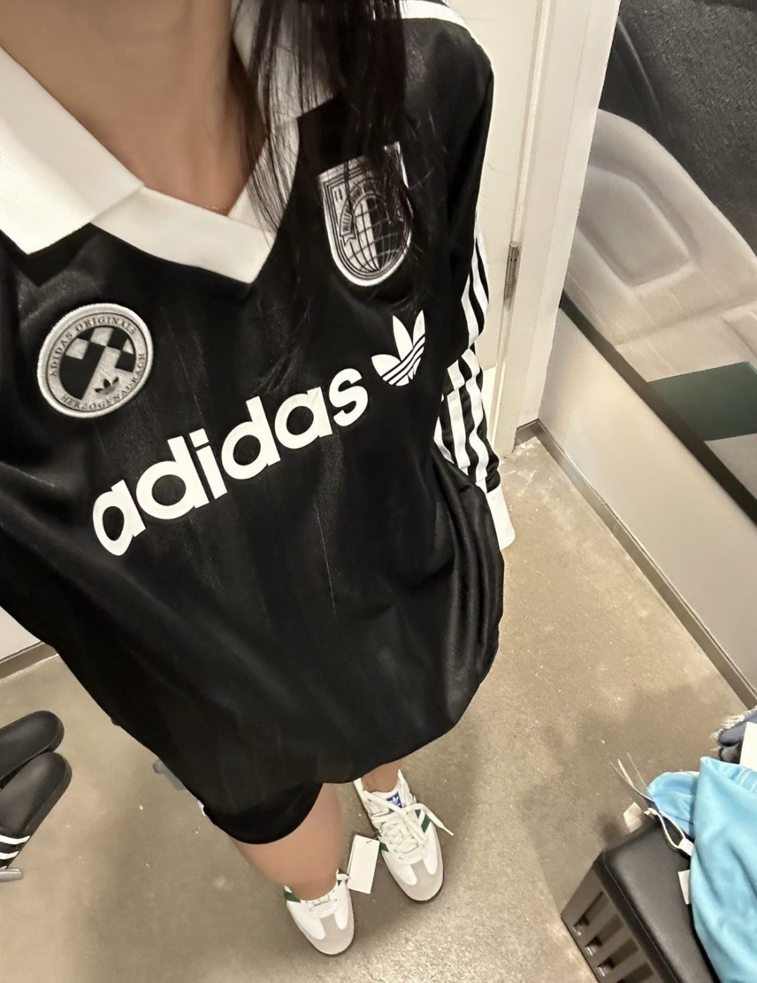 아디다스 오리지널스 아디다스 오리지널스 레트로 축구 저지 롱슬리브