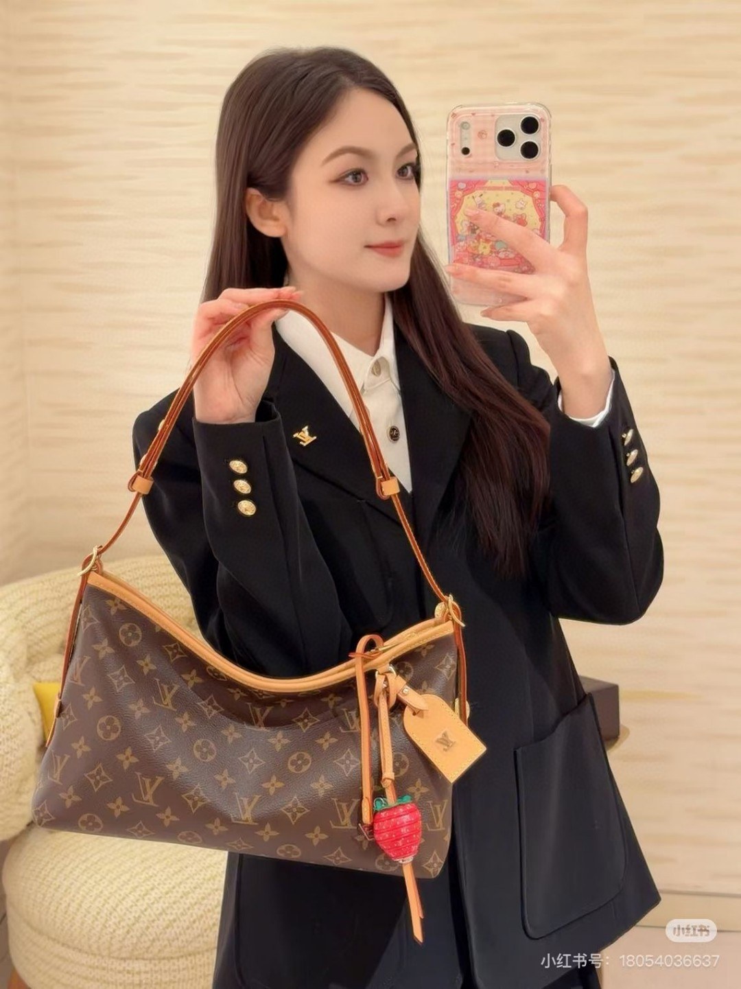 루이 비통 불로뉴(Boulogne) 모노그램 숄더백