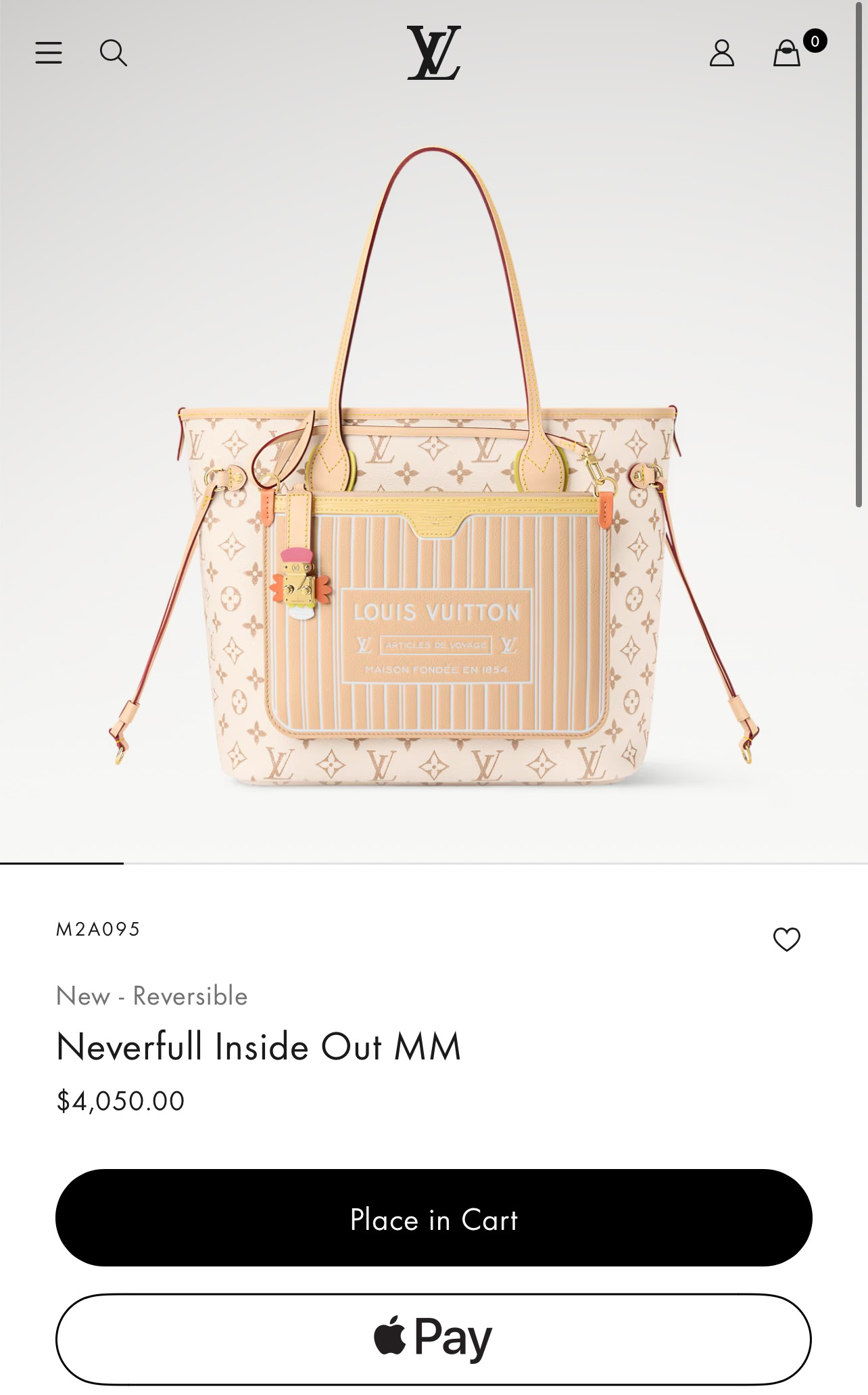루이 비통 네버풀 인사이드 아웃 MM (M2A095)