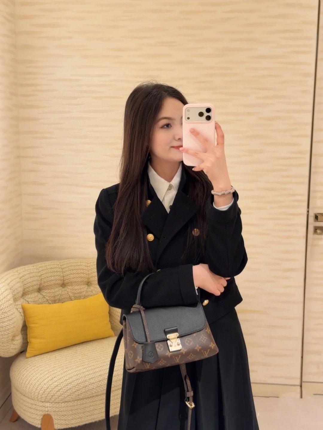 루이 비통 포쉐트 메티스 모노그램 탑핸들 숄더백