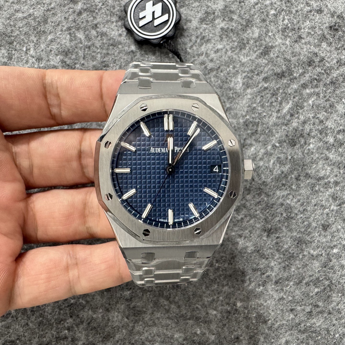 오데마 피게 로열 오크 셀프와인딩 15500ST 블루 다이얼 41mm