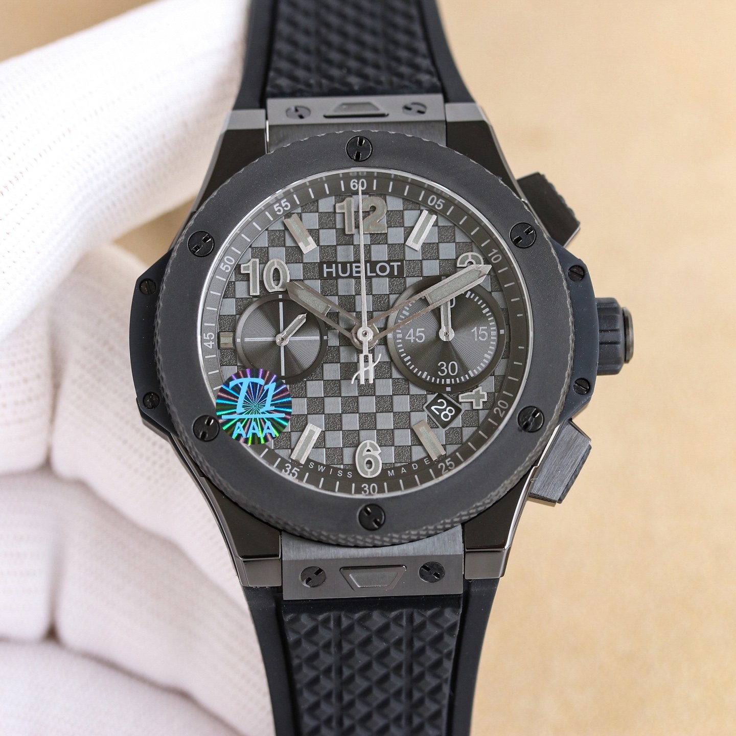 위블로 빅뱅 20주년 기념 올 블랙 크로노그래프 43mm (431.OM.1338.RX 계열)