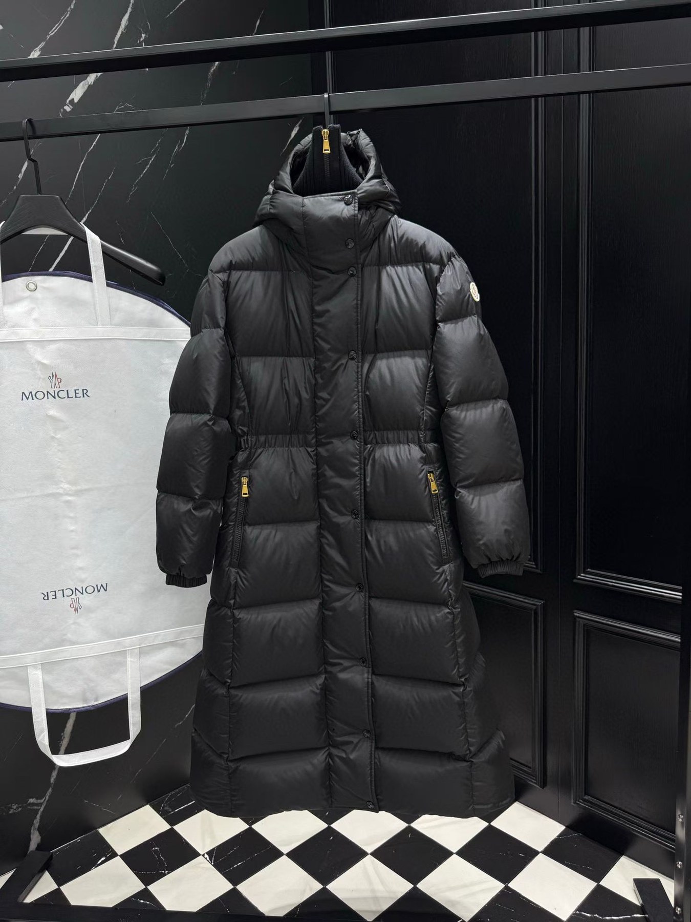 몽클레르 Chamer 여성 후드 롱 다운 패딩 코트