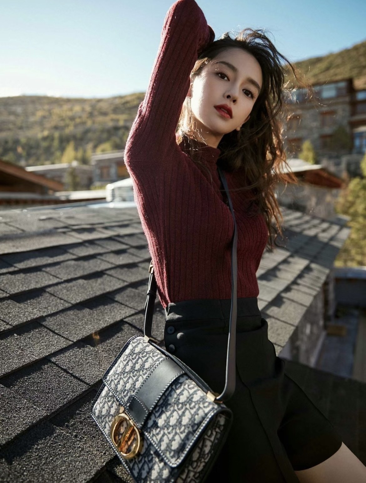 디올 바비 플랩 숄더백