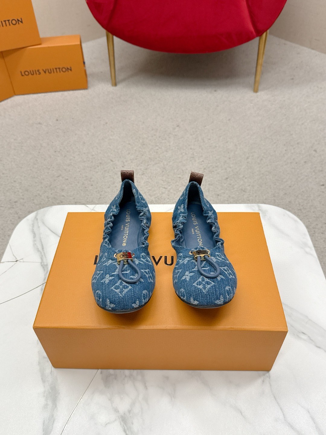 루이 비통 LV 스니커리나 모노그램 데님 발레 스니커즈