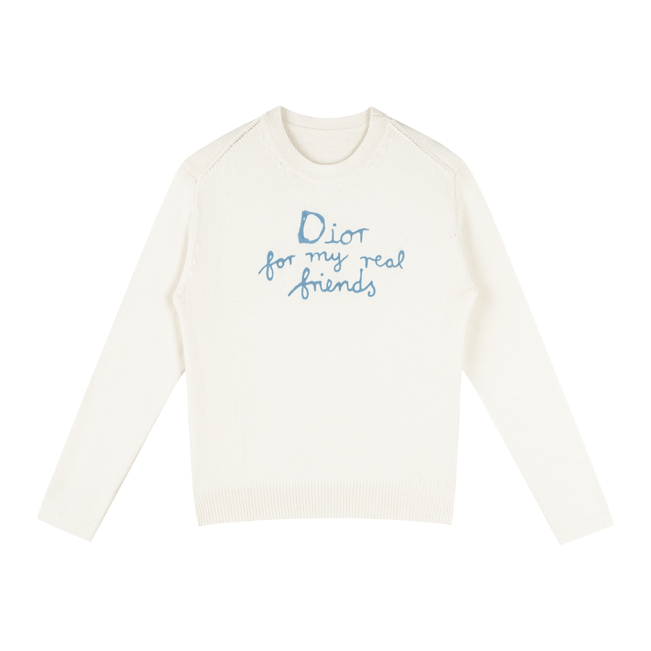 디올 Dior for my real friends 자수 크루넥 니트 스웨터