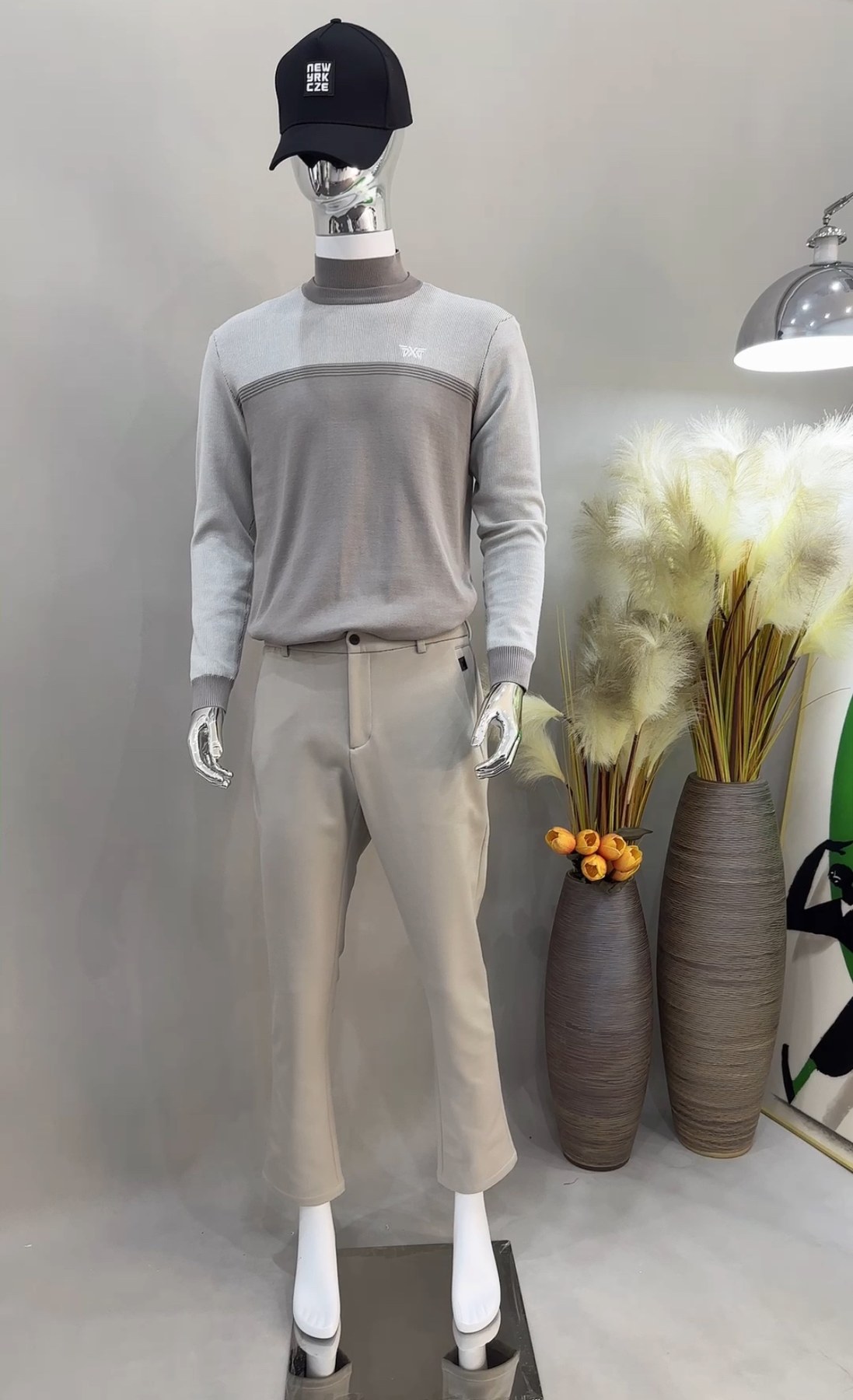 PXG 남성 기모 슬림핏 골프 팬츠