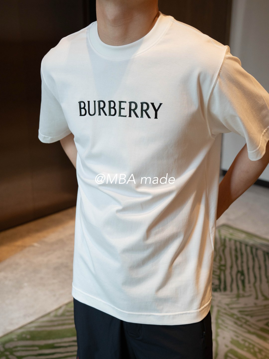 버버리 BURBERRY 로고 프린트 반팔 티셔츠