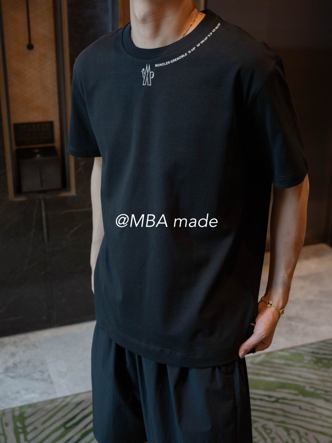 몽클레르 그르노블 로고 프린트 반팔 티셔츠