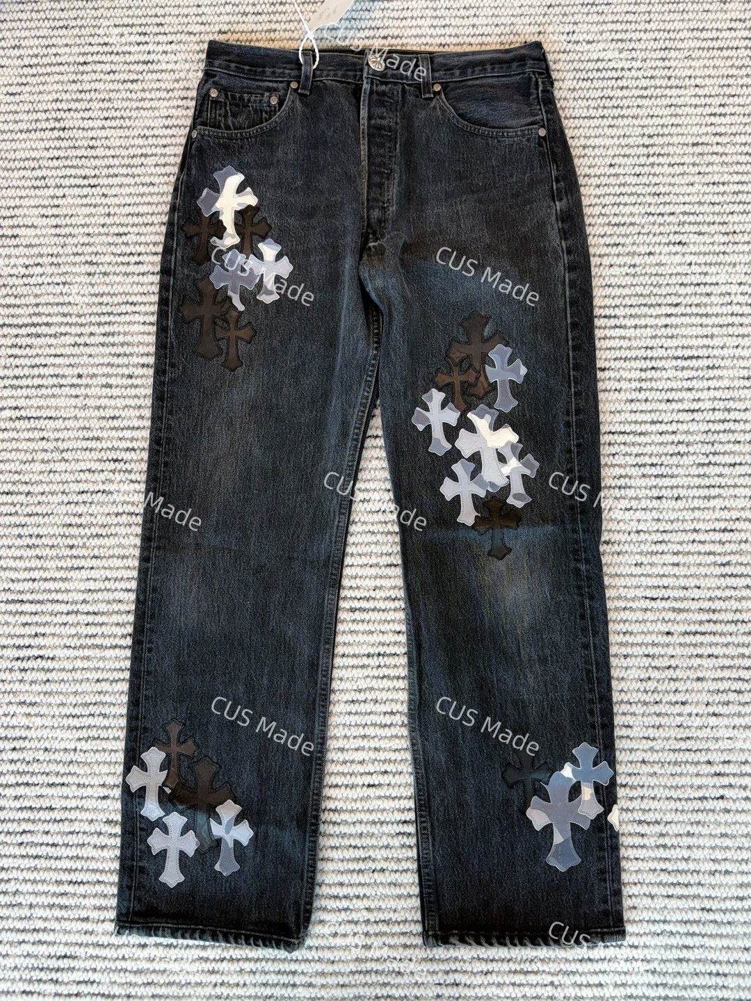 크롬하츠 아스펜 시티 익스클루시브 501 크로스 패치 데님 진