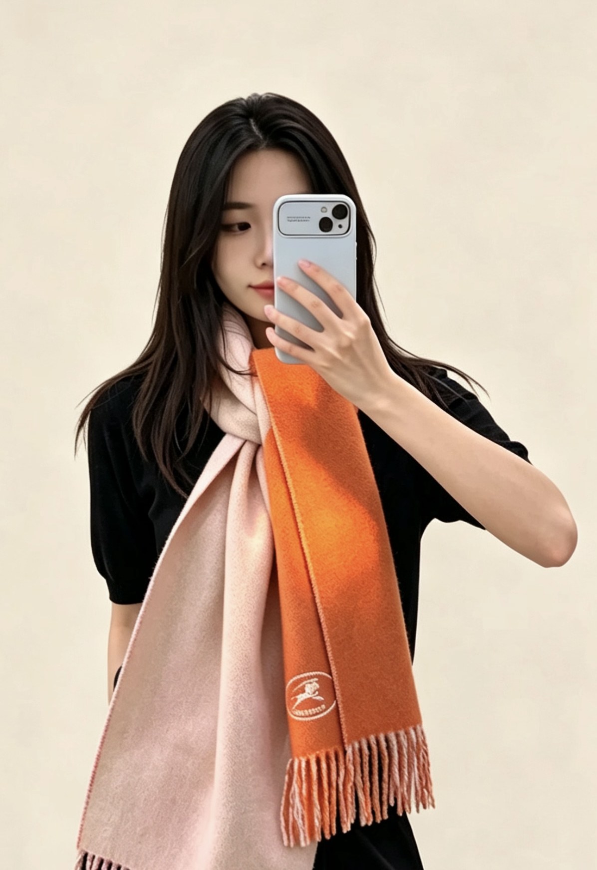 버버리 리버서블 EKD(이퀘스트리안 나이트 디바이스) 프린지 스카프