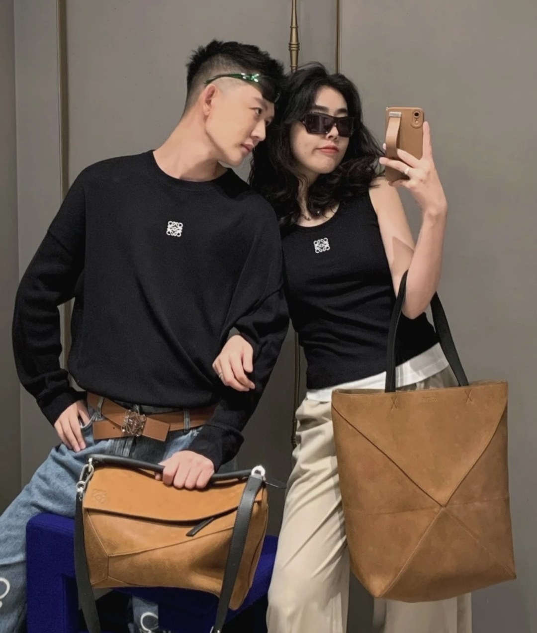 로에베 퍼즐 폴드 토트백